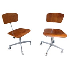 Mid-Century Modern Adjustable Desk Dining Chairs by Jorgen Rasmussen for Labofa