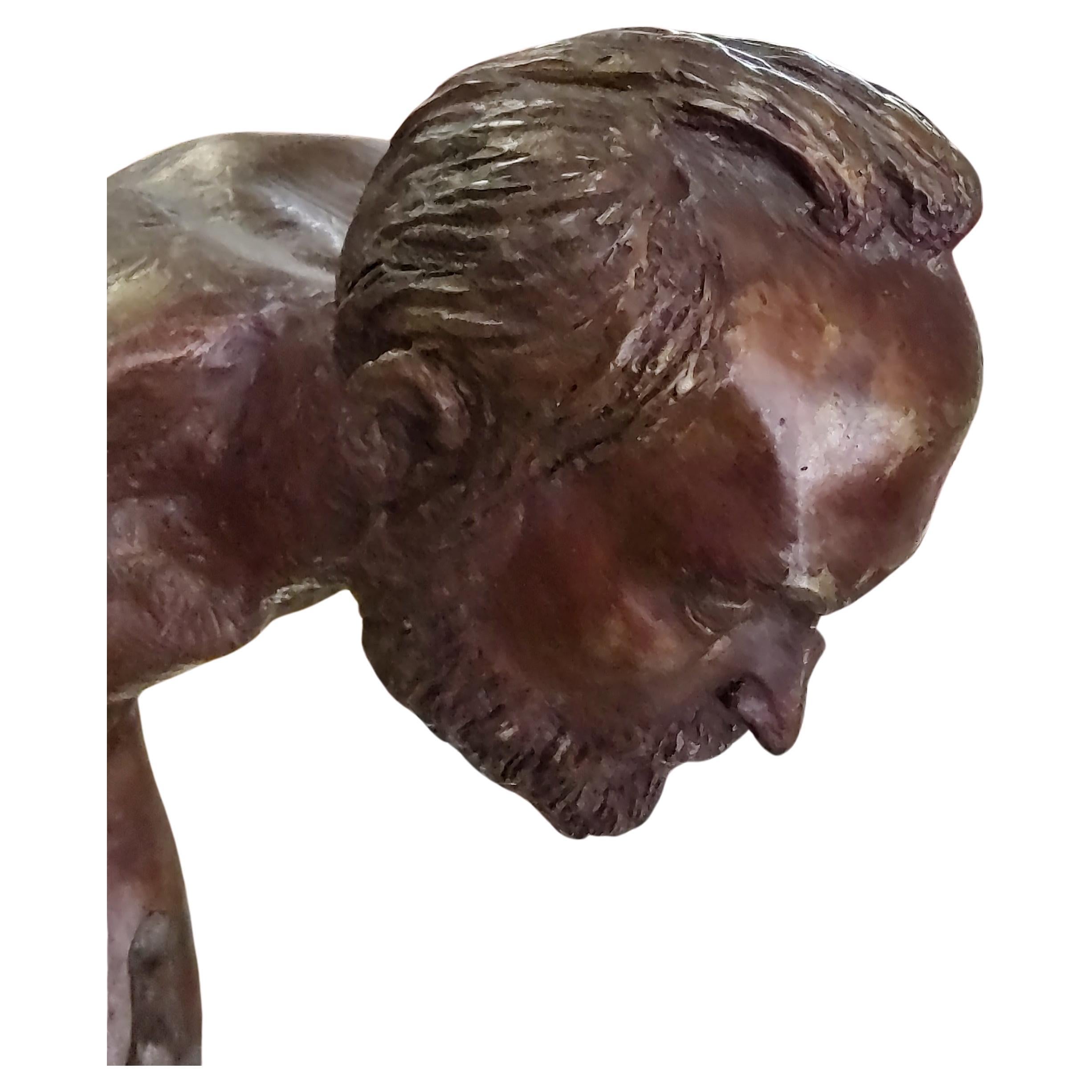 American Mid Century Bronze Sculpture of a Man by Michael Shacham 