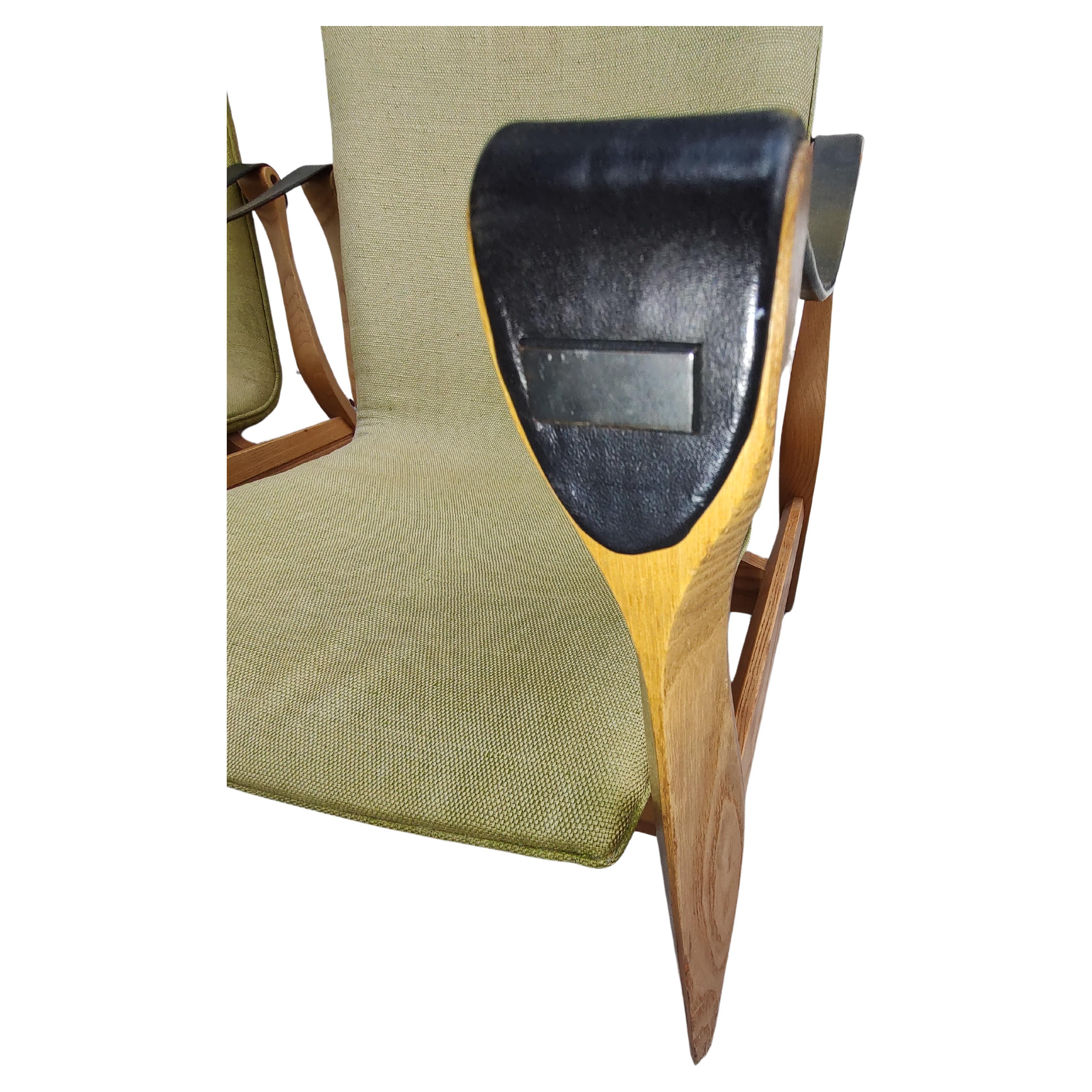 Mid-20th Century Pair of Mid-Century Modern Safari Chairs by Karen & Ebbe Clemmensen 4 Hansen For Sale