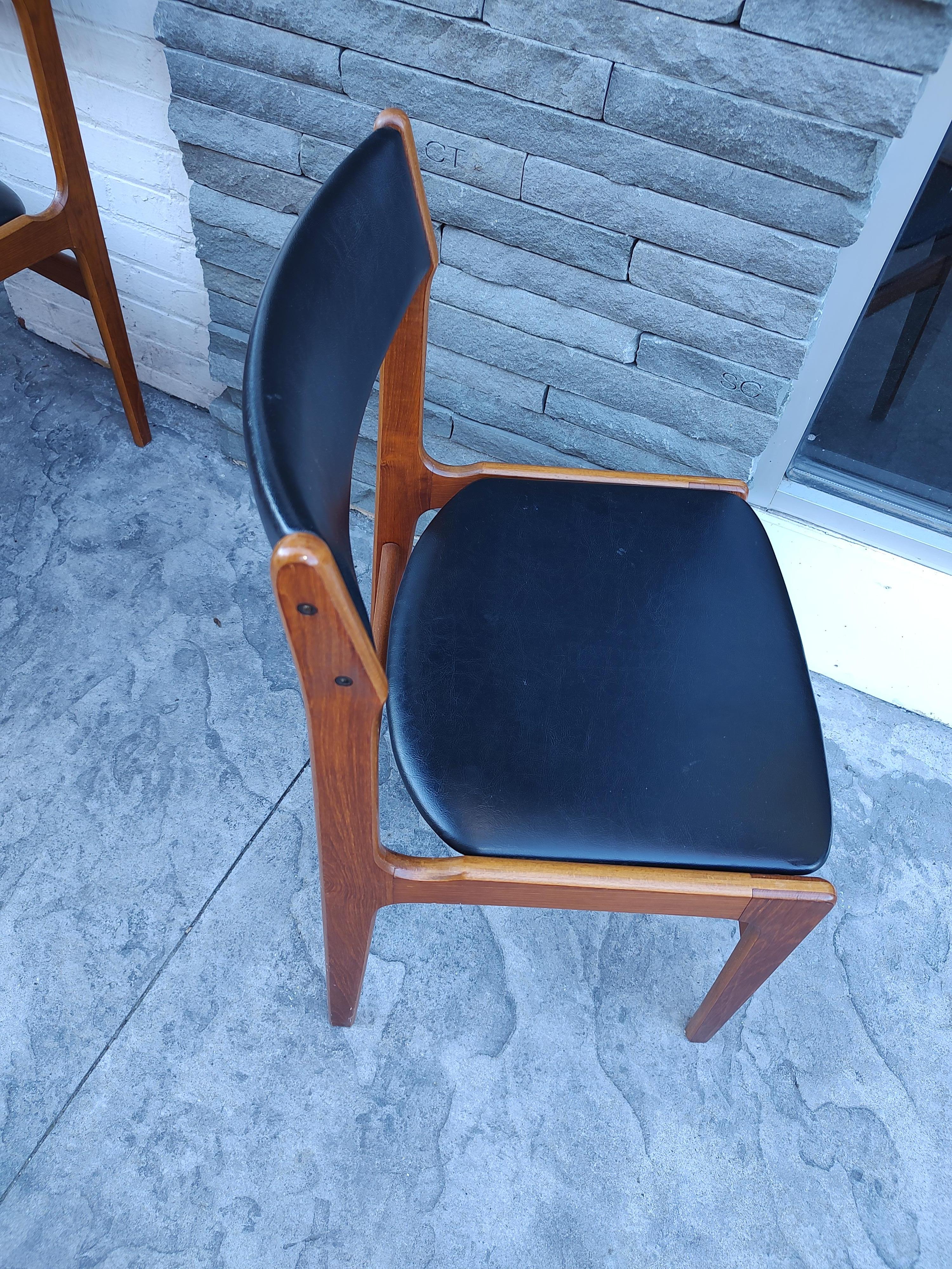 Late 20th Century Set of Ten Mid Century Modern Teak Dining Chairs by Erik Buch