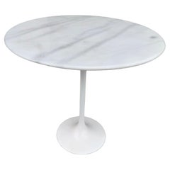 Used Marble Top Tulip Saarinen Style Side Table