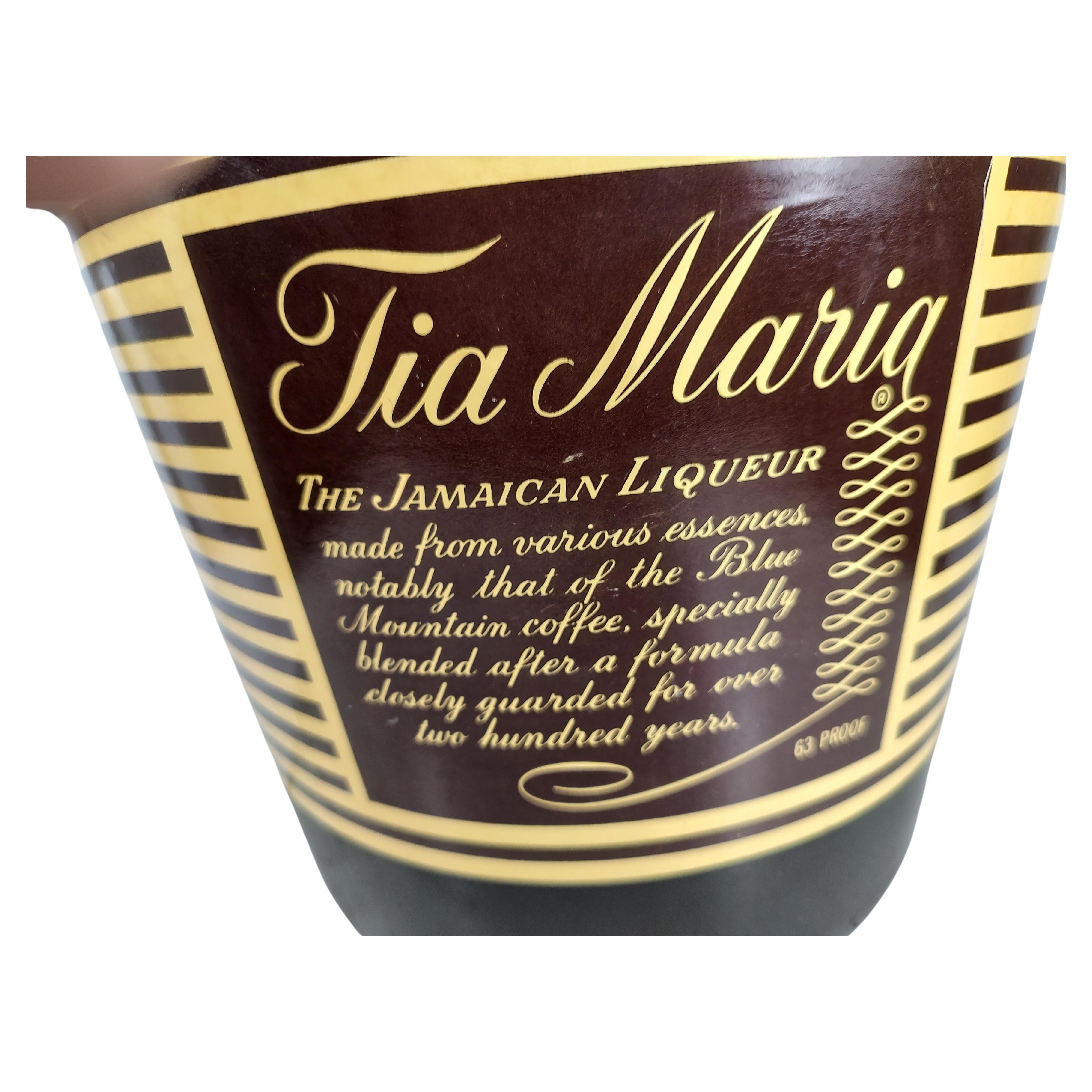 Molded Mid-Century Modern Bottle Shaped Ice Bucket Tia Maria Advertising For Sale