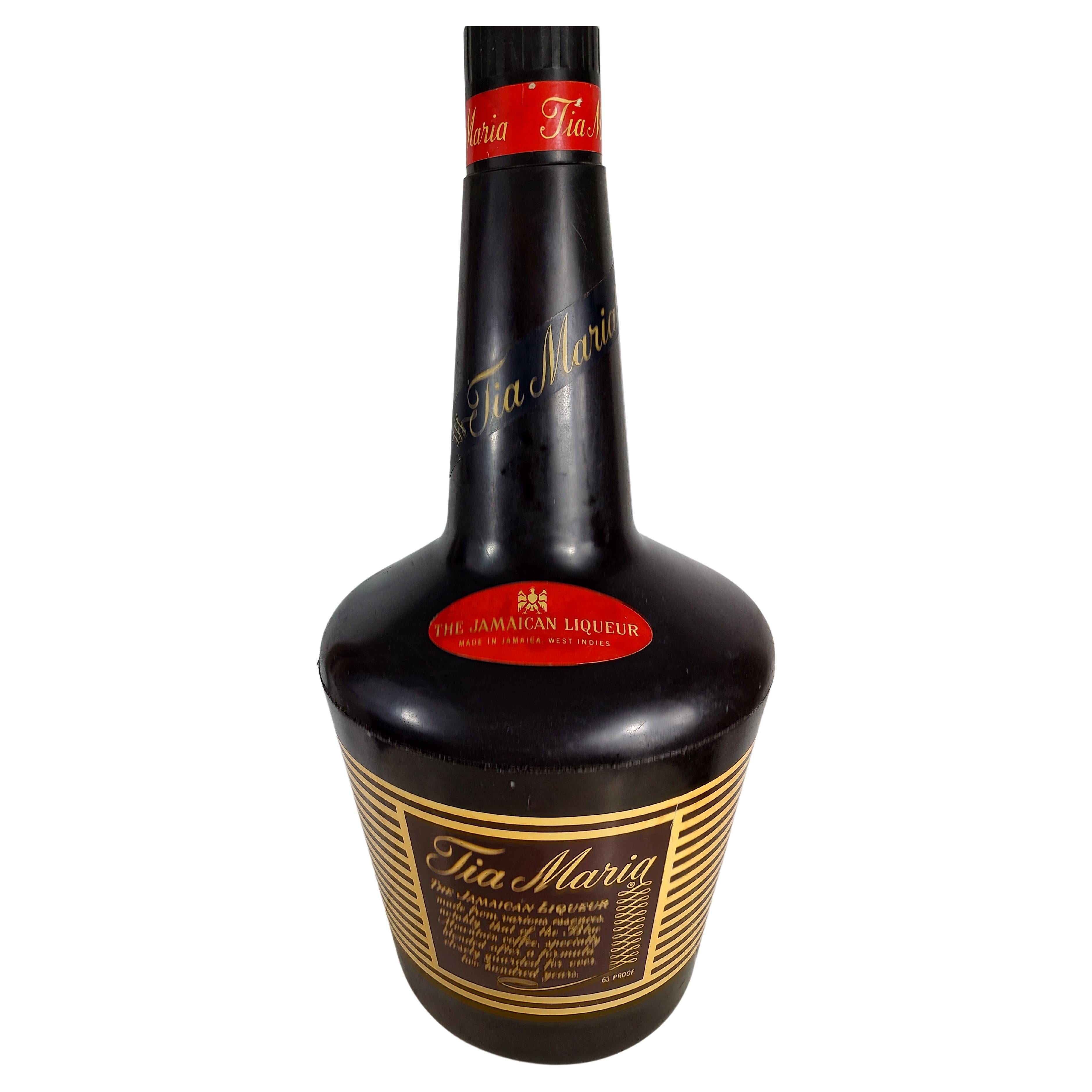Mid-Century Modern Bottle Shaped Ice Bucket Tia Maria Advertising For Sale
