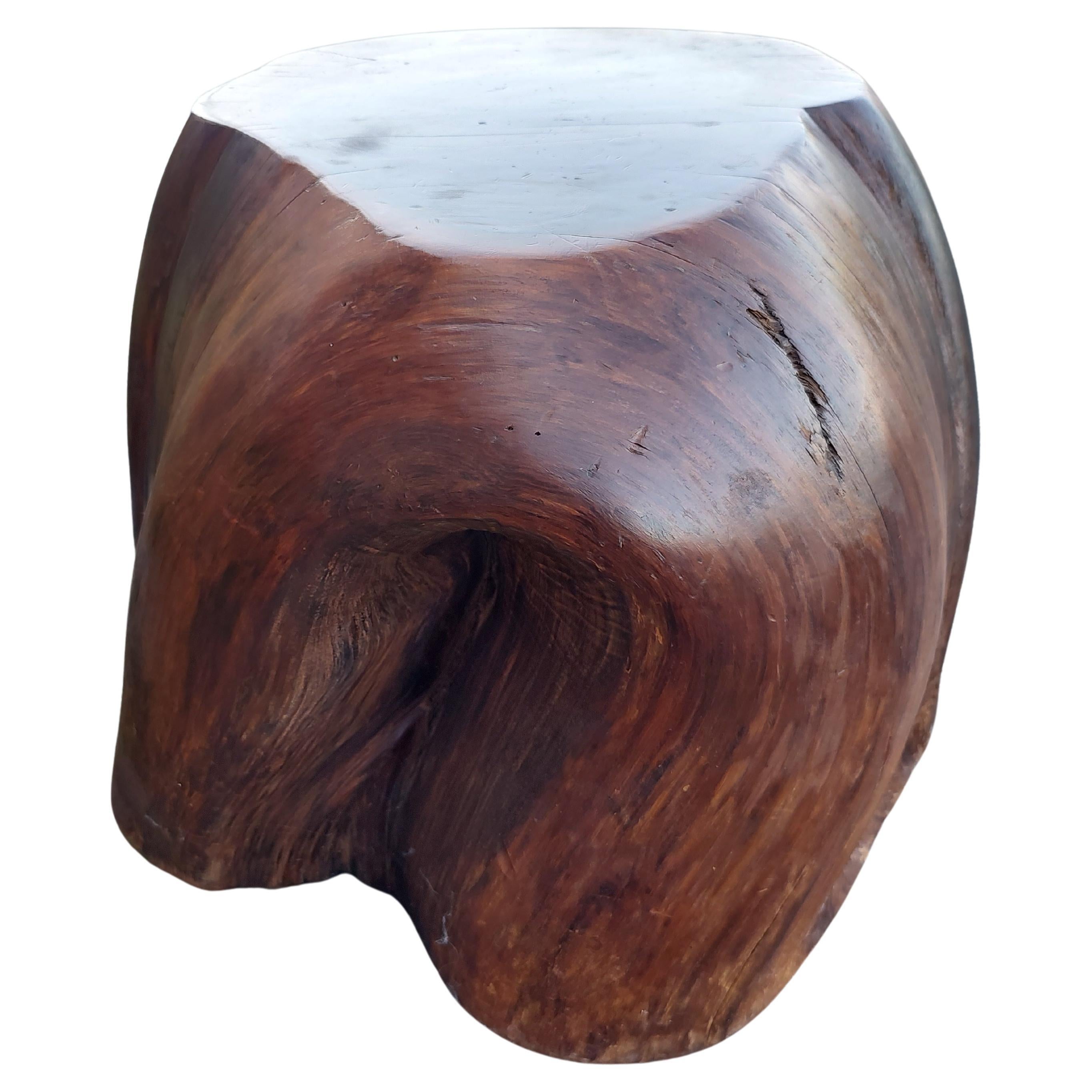 Organic Modern Mid-Century Modern Sculptural Redwood Trunk Cocktail Table For Sale