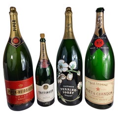 Retro Mid Century Liquor Champagne Store Display Bottles C1960
