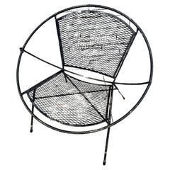 Retro Mid-Century Modern Iron Hoop Lounge Chair by Maurizio Tempestini for Salterini 