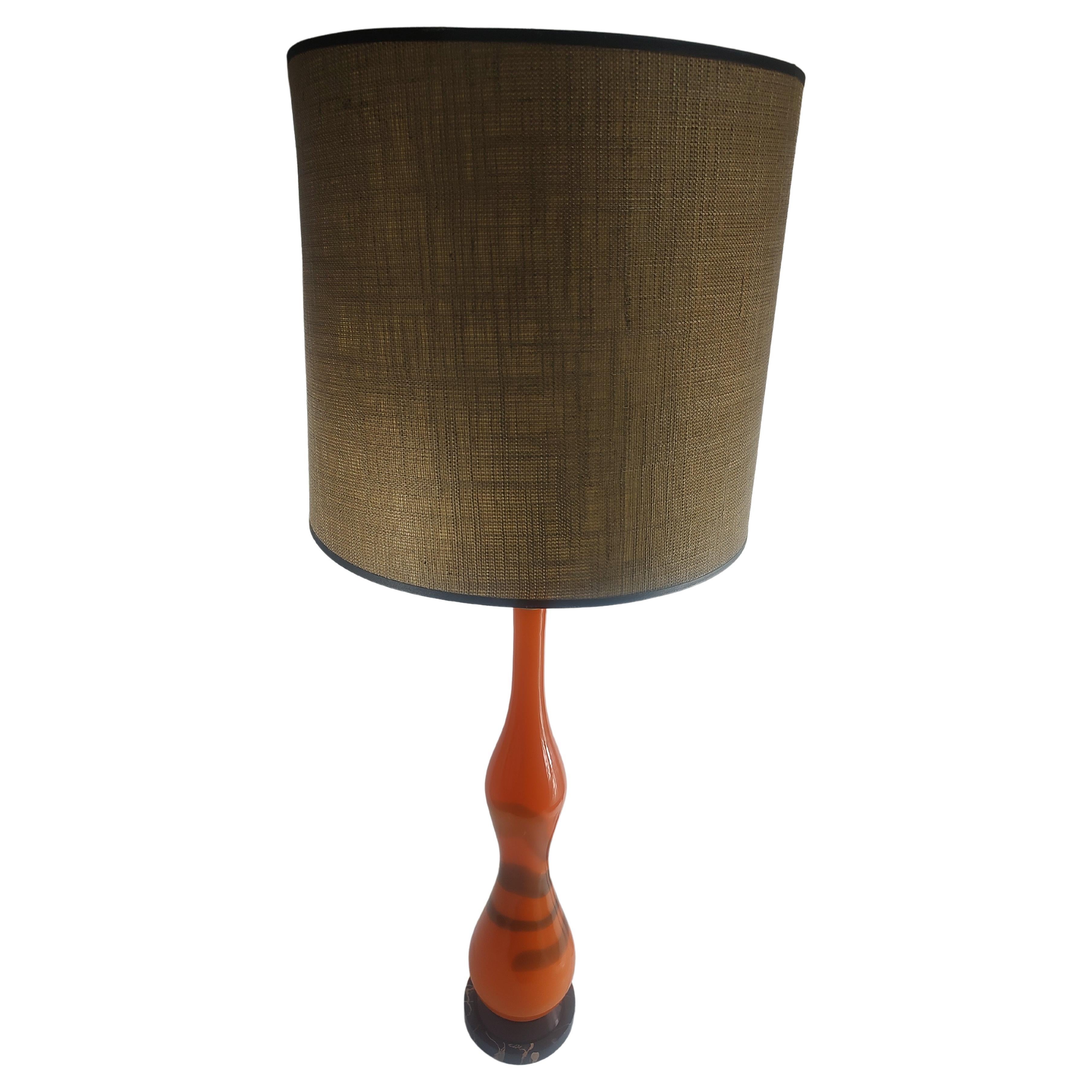 Mid-Century Modern Handblown Italian  Murano Art Glass Table Lamp