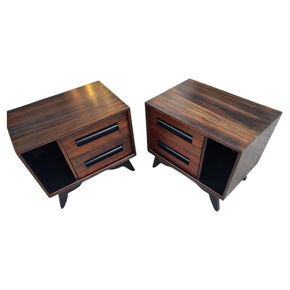Pair of Mid Century Modern Night Tables by Lane C 1965 For Sale at