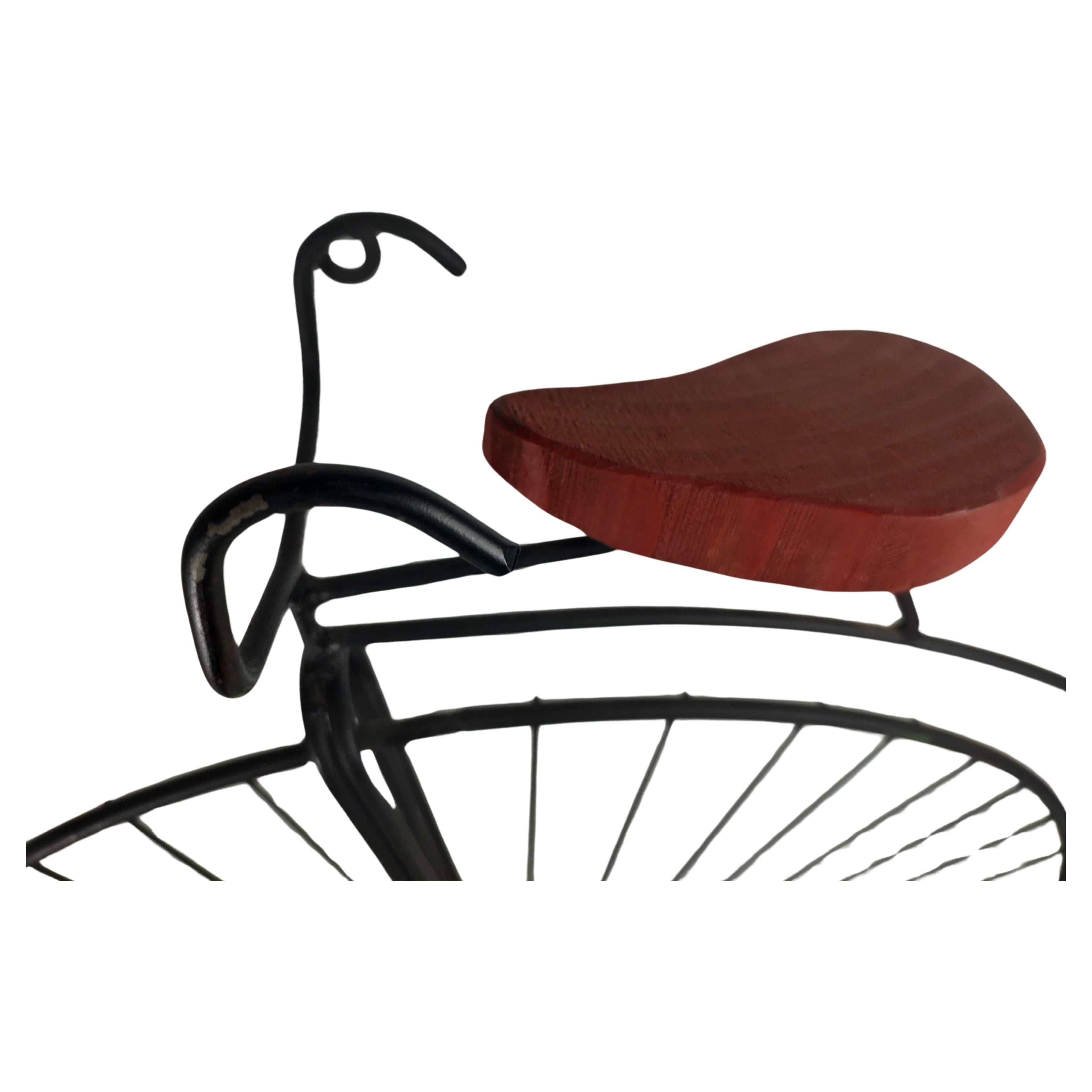 American Mid-Century Modern Sculptural Bicycle Tabletop or Wall Mount by Curtis Jere For Sale