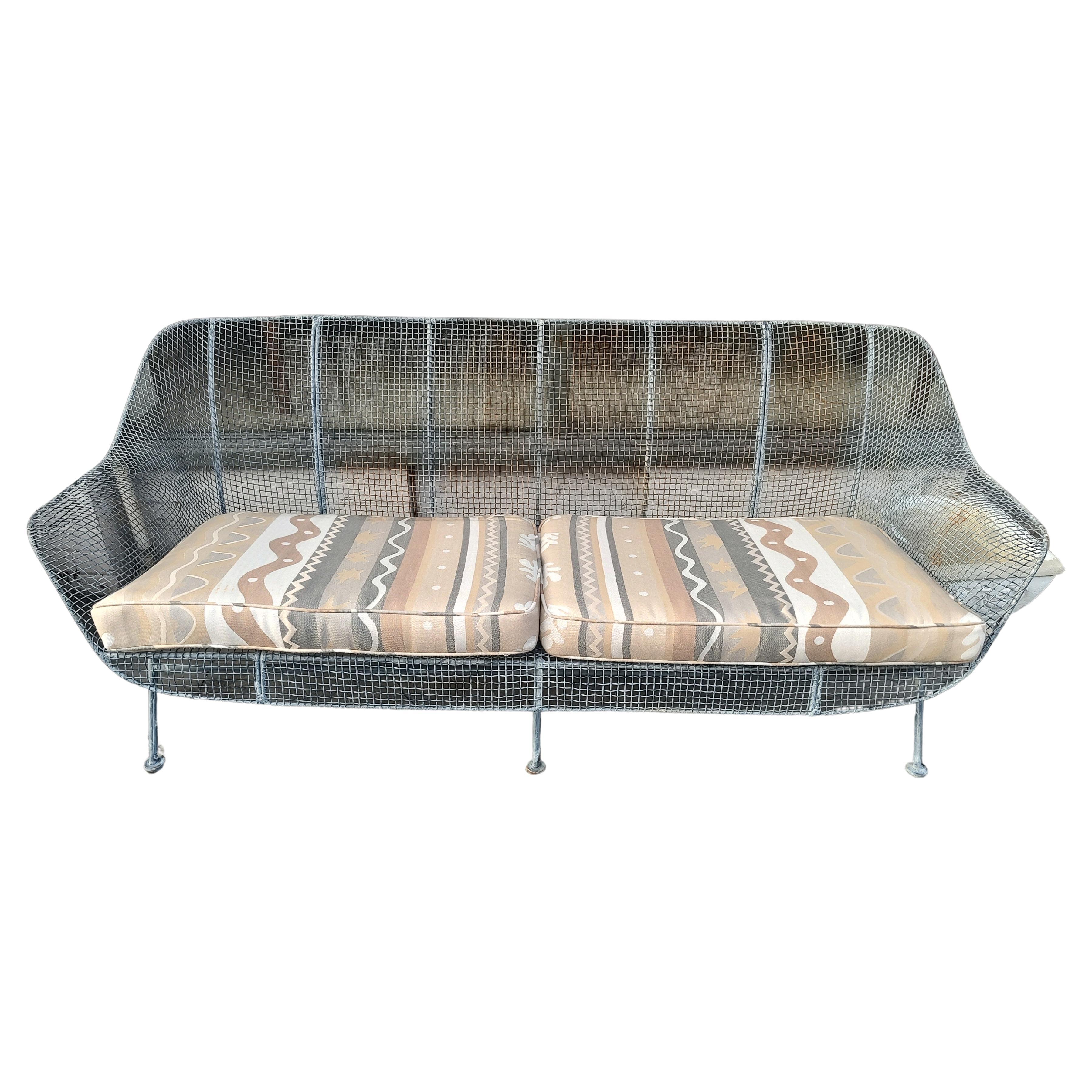 Mid-Century Modern Sculptura 3 Seat Sofa with Cushions by Russell Woodard