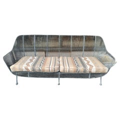 Vintage Mid-Century Modern Sculptura 3 Seat Sofa with Cushions by Russell Woodard