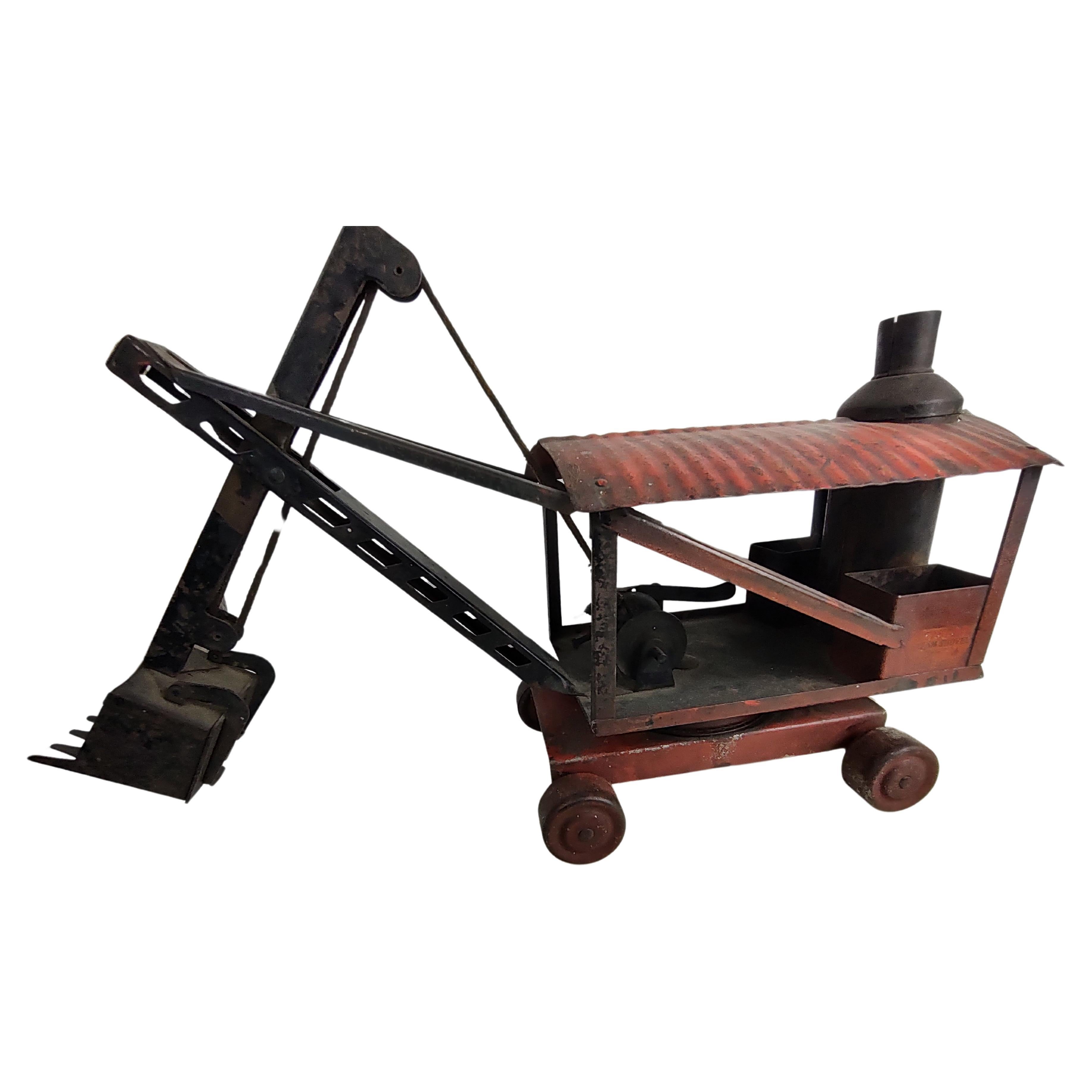 Early 20th Century Keystone Pressed Steel Toy Steam Shovel For Sale