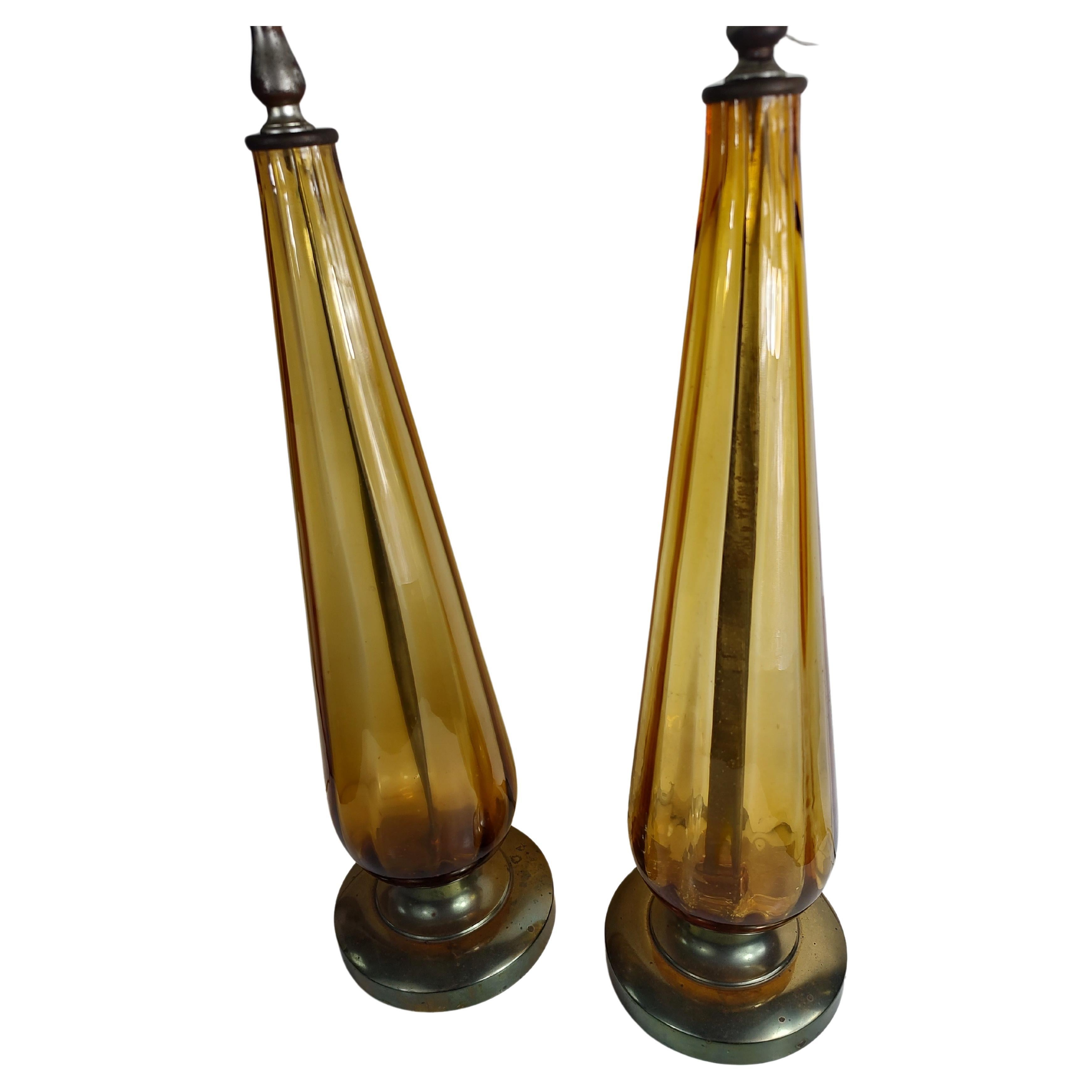 amber glass lamps