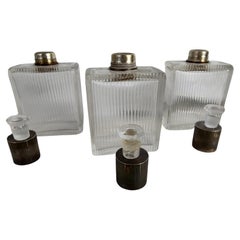 Vintage Mid-Century Modern 3 Piece Dresser Cologne Bottle Set