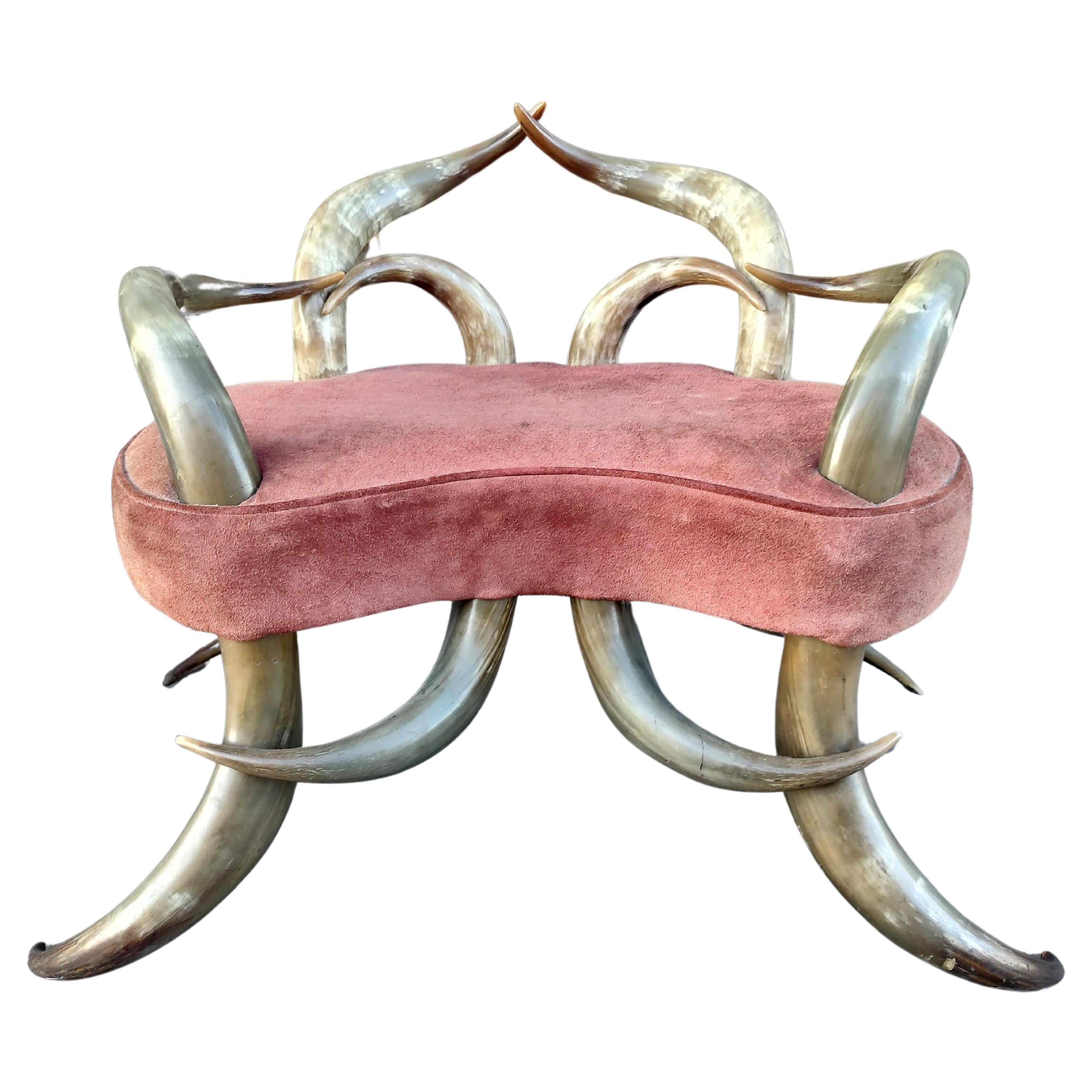 Sedia da salotto vittoriana con panca di Horn C1890