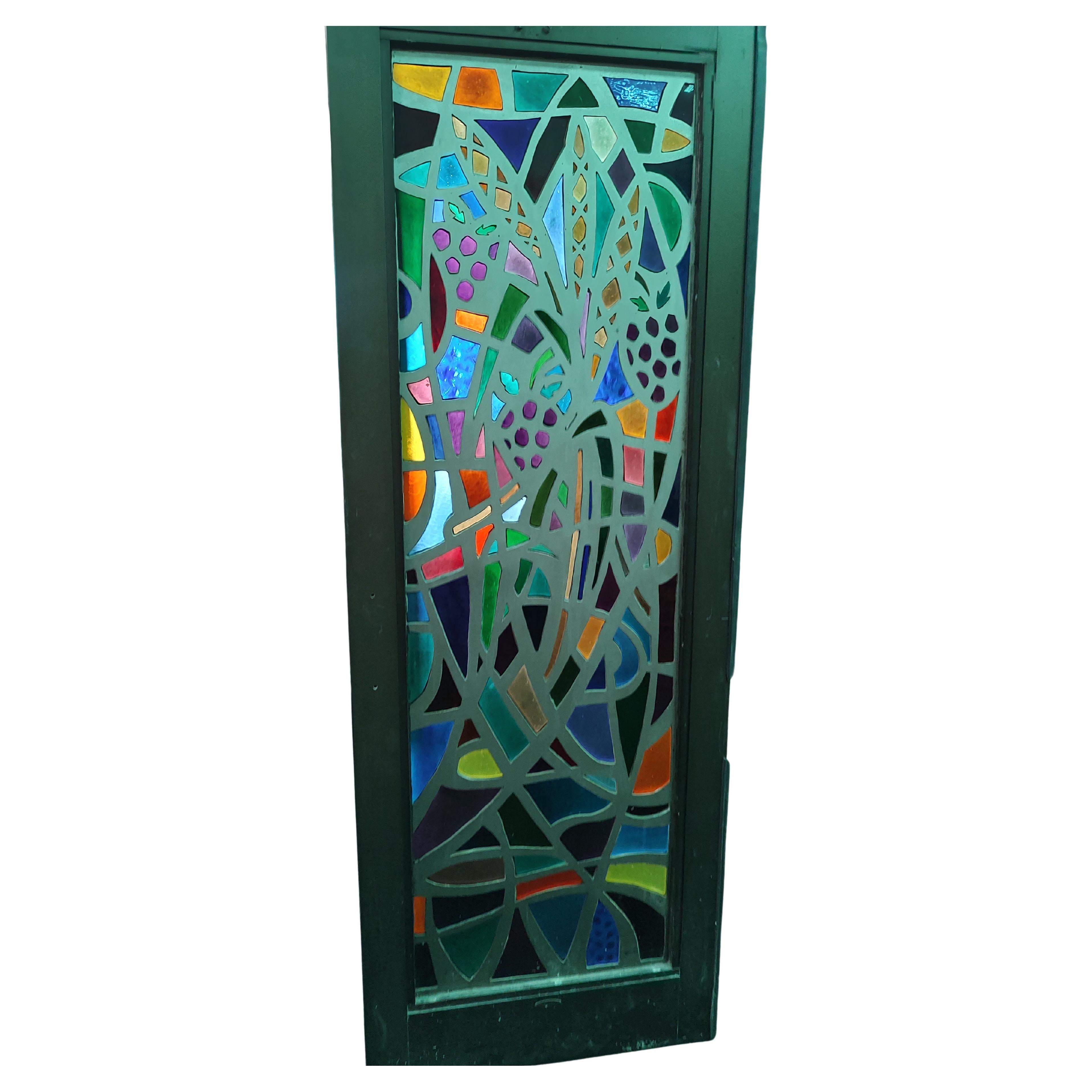 modern stained glass doors