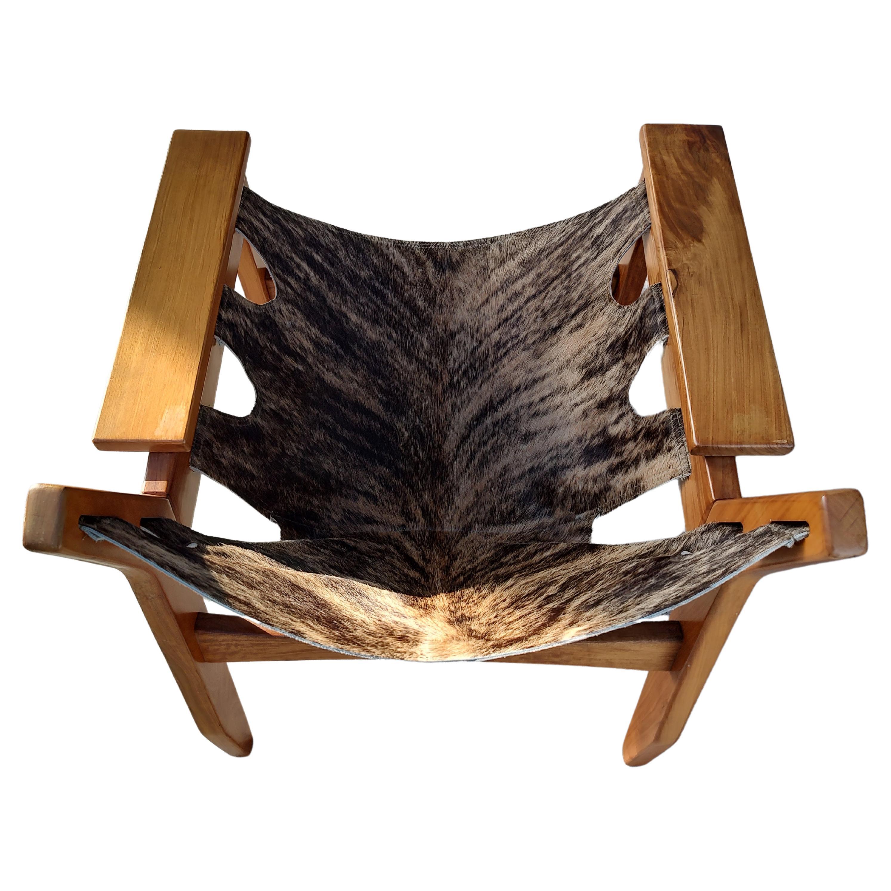 Cuir Chaise longue « Kilin » de Sergio Rodrigues x, style mi-siècle moderne