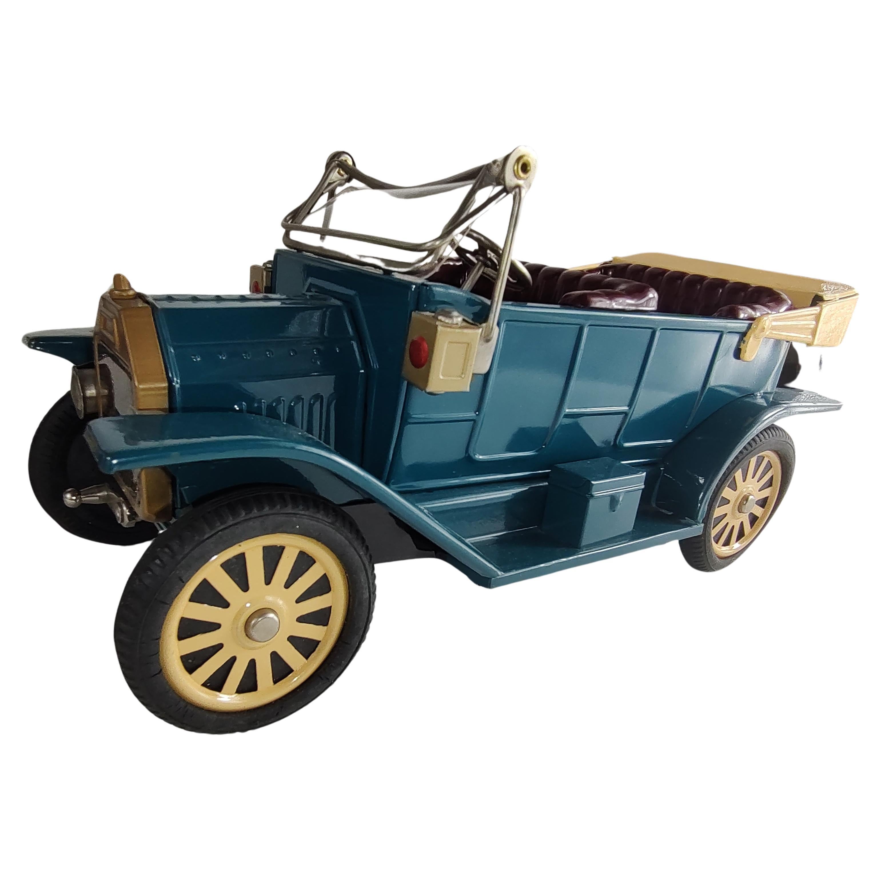 Mid Century Japanese Tin Litho Toy Car Replicas Fords 1908 & 1925 Touring Cars In Good Condition For Sale In Port Jervis, NY