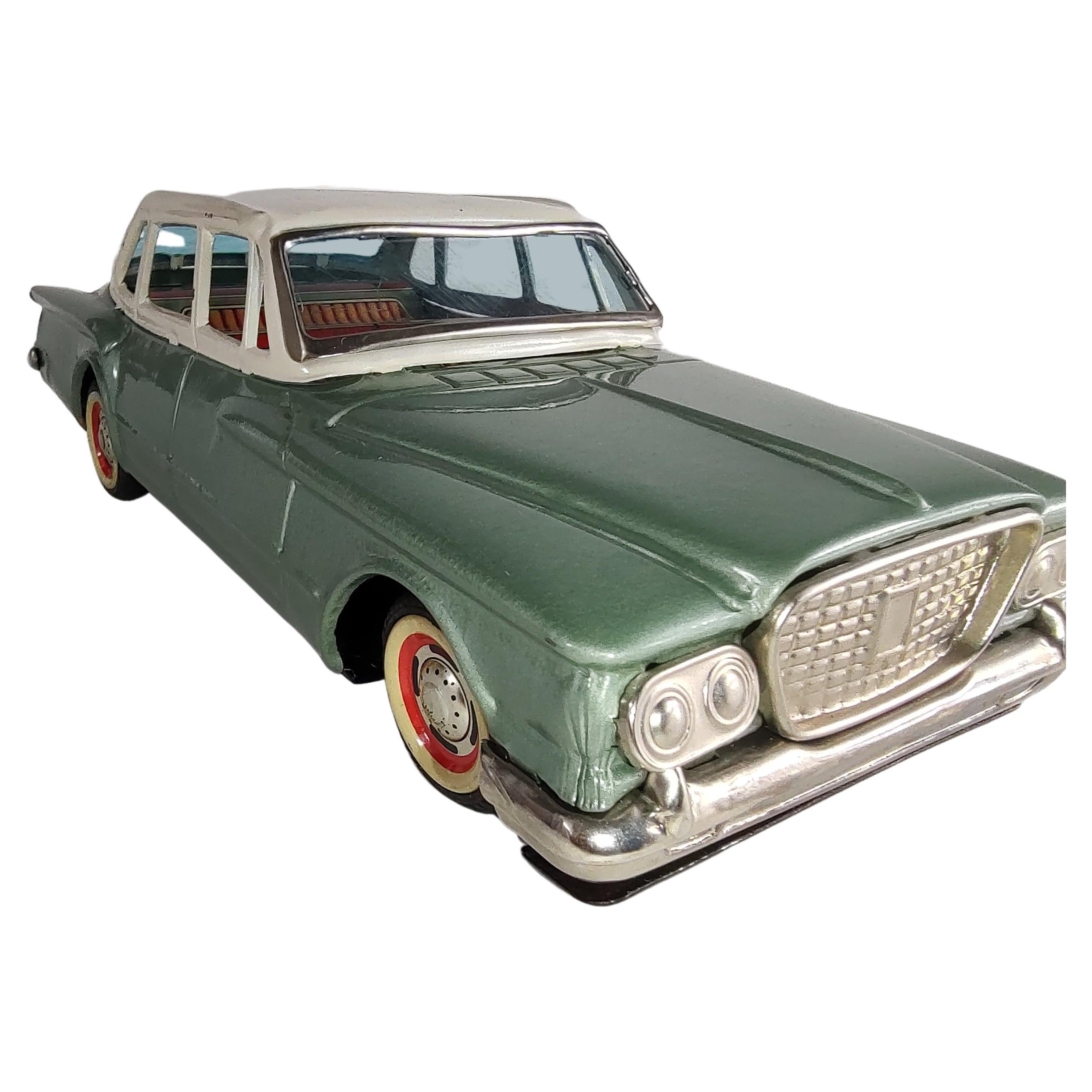 Midcentury Japanese Tin Litho Toy Plymouth Valiant, circa 1962 For Sale