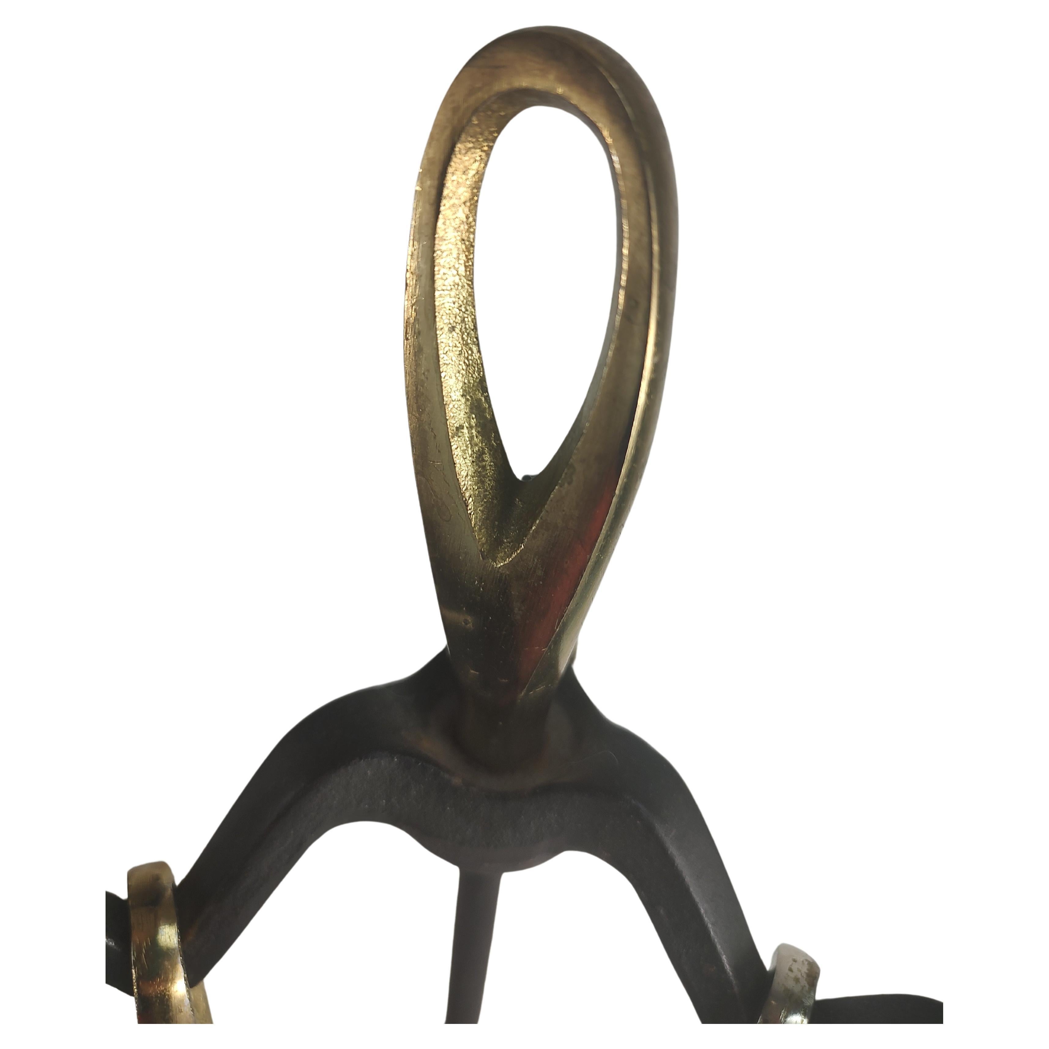 Mid Century Modern Iron & Brass Petite 4 piece set of Fireplace Tools (Ende des 20. Jahrhunderts) im Angebot