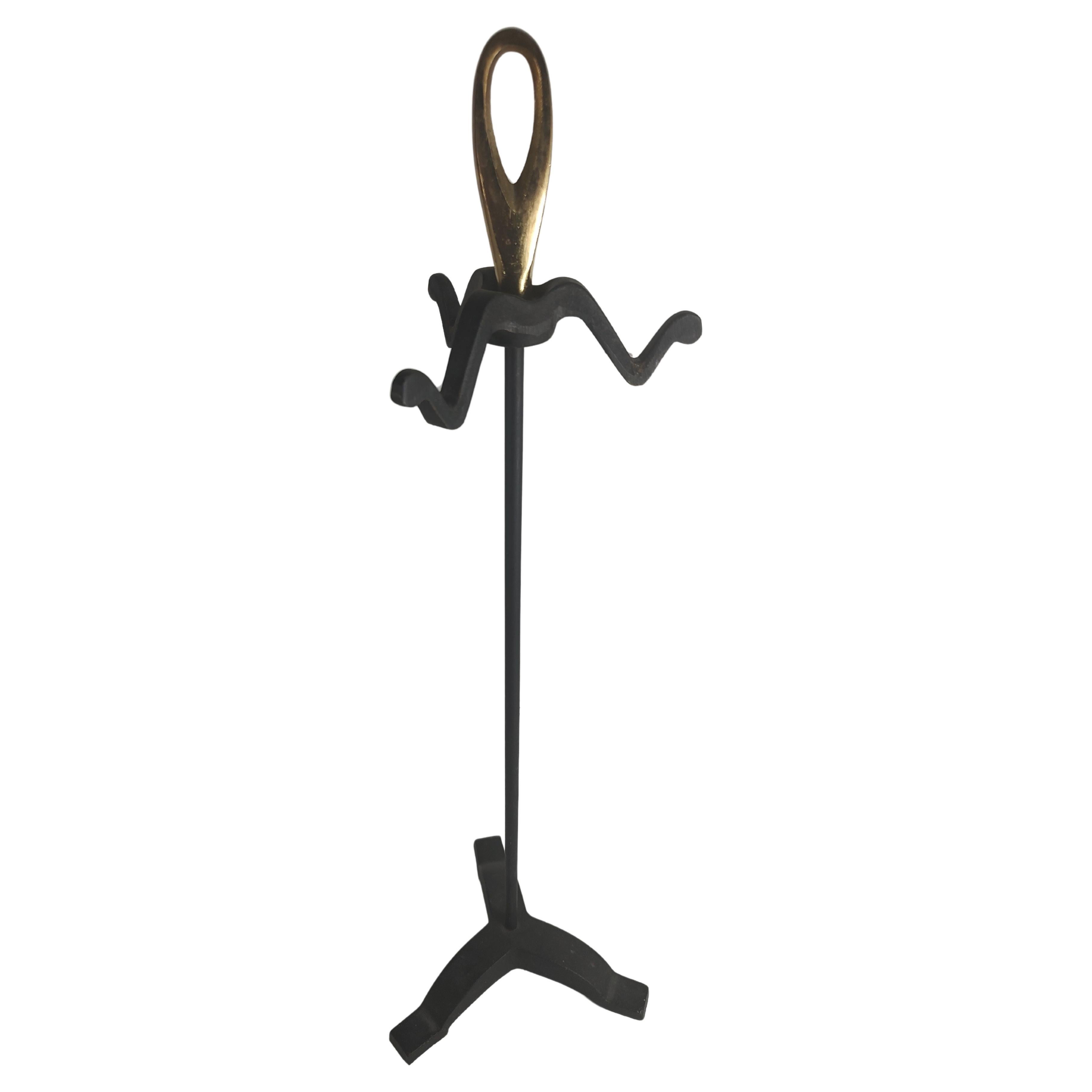 Mid Century Modern Iron & Brass Petite 4 piece set of Fireplace Tools (Moderne der Mitte des Jahrhunderts) im Angebot
