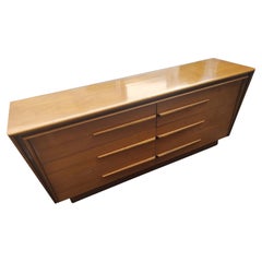 Mid Century Modern Sculptural Birch 6 Drawer Dresser by Edmond Spence Sweden