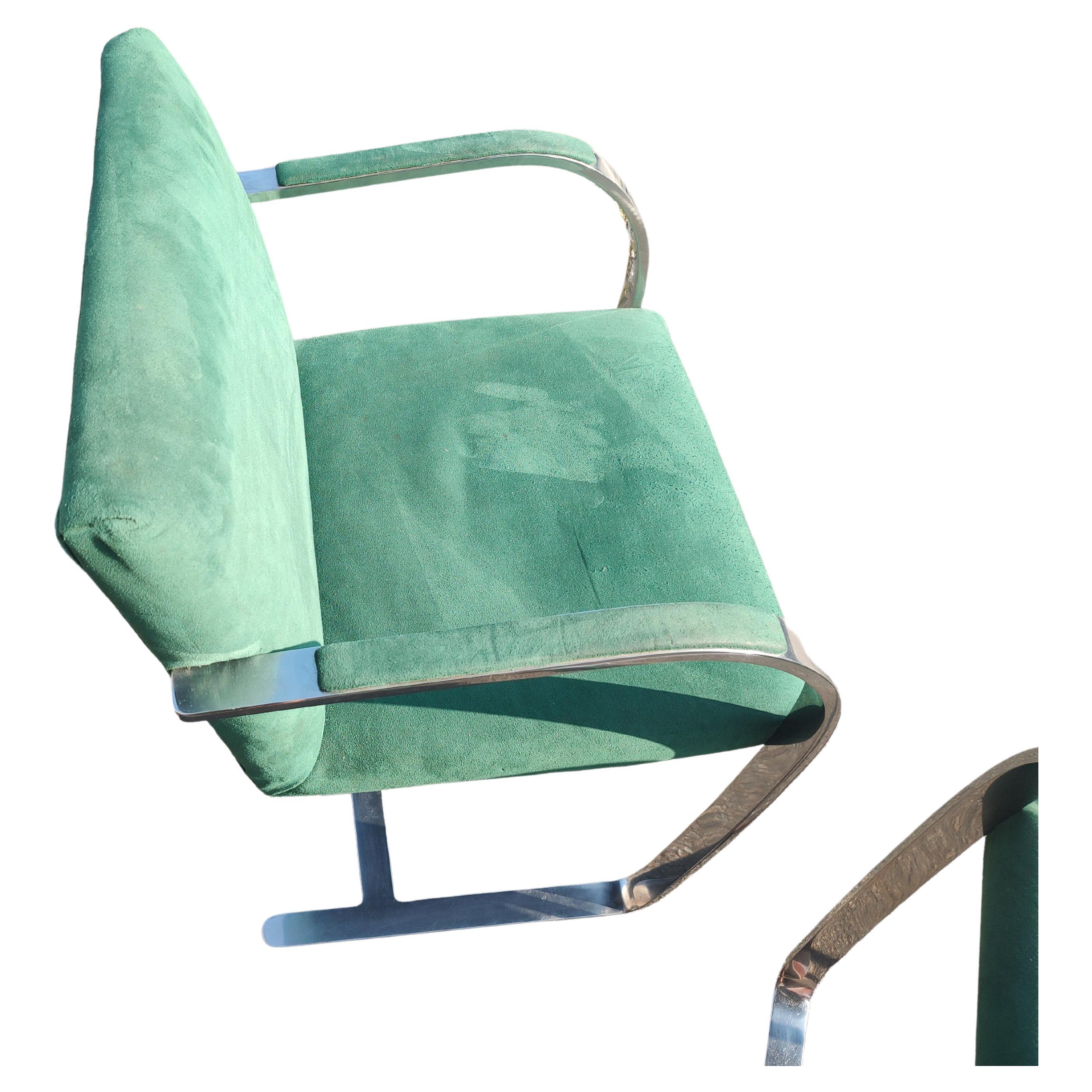 Mid-Century Modern Pair of Mid Century Modern Bauhaus Styled Brno Chairs  Ludwig Mies van DerRohe  For Sale