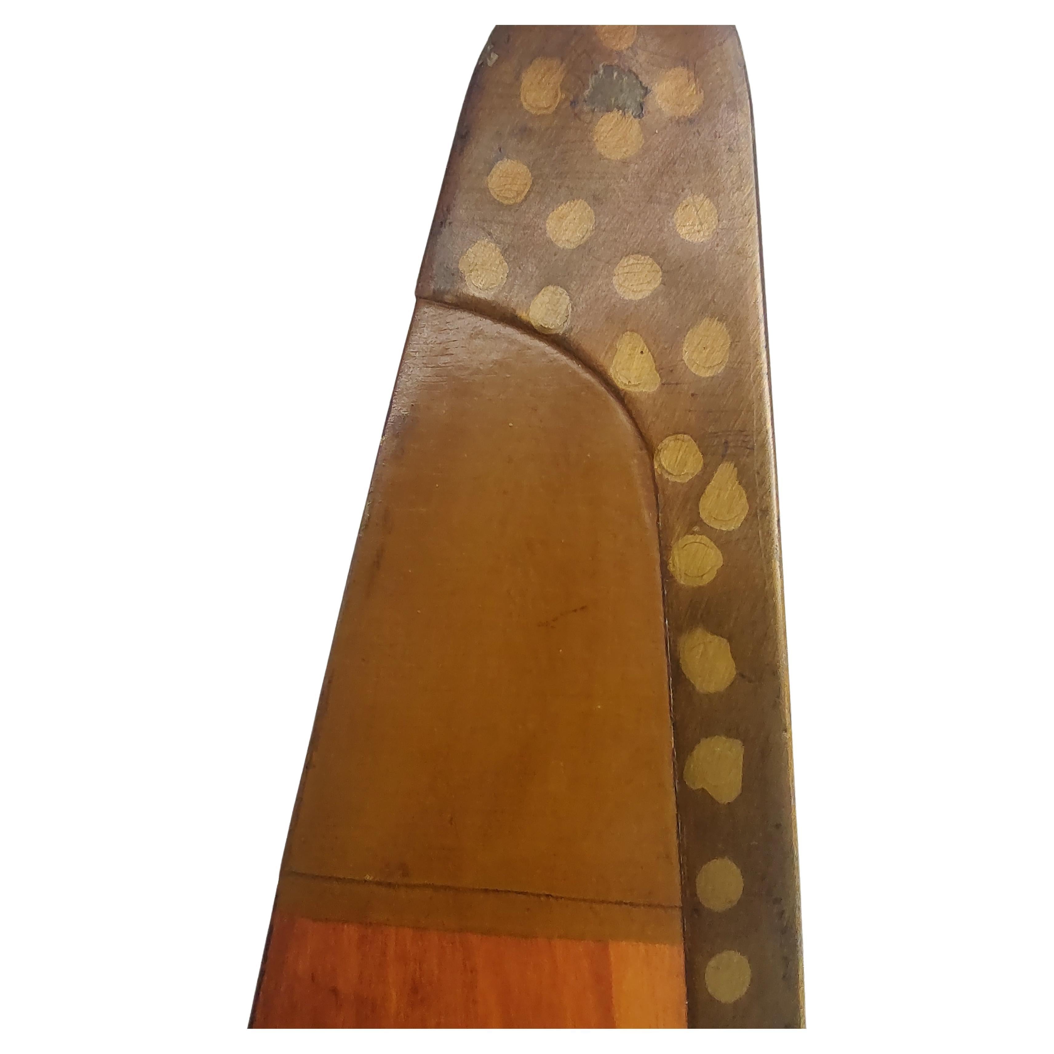 Industrial Mid Century C1940 Wooden Airplane Propeller by Fahlin Columbia Missouri USA  For Sale
