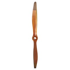 Used Mid Century C1940 Wooden Airplane Propeller by Fahlin Columbia Missouri USA 