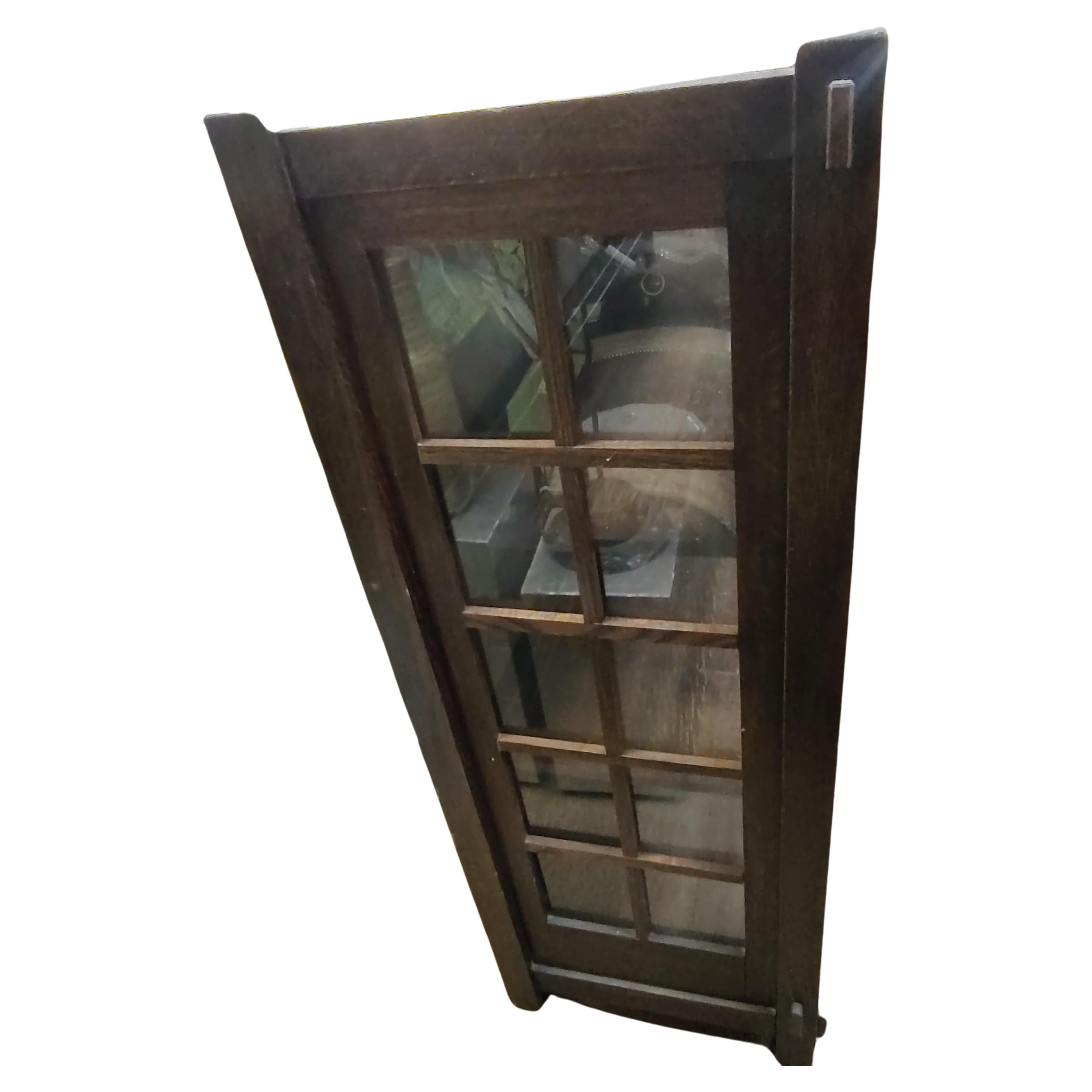 Arts and Crafts Arts & Crafts Mission Oak Two Door Bookcase China Closet C1910 Original Finish For Sale