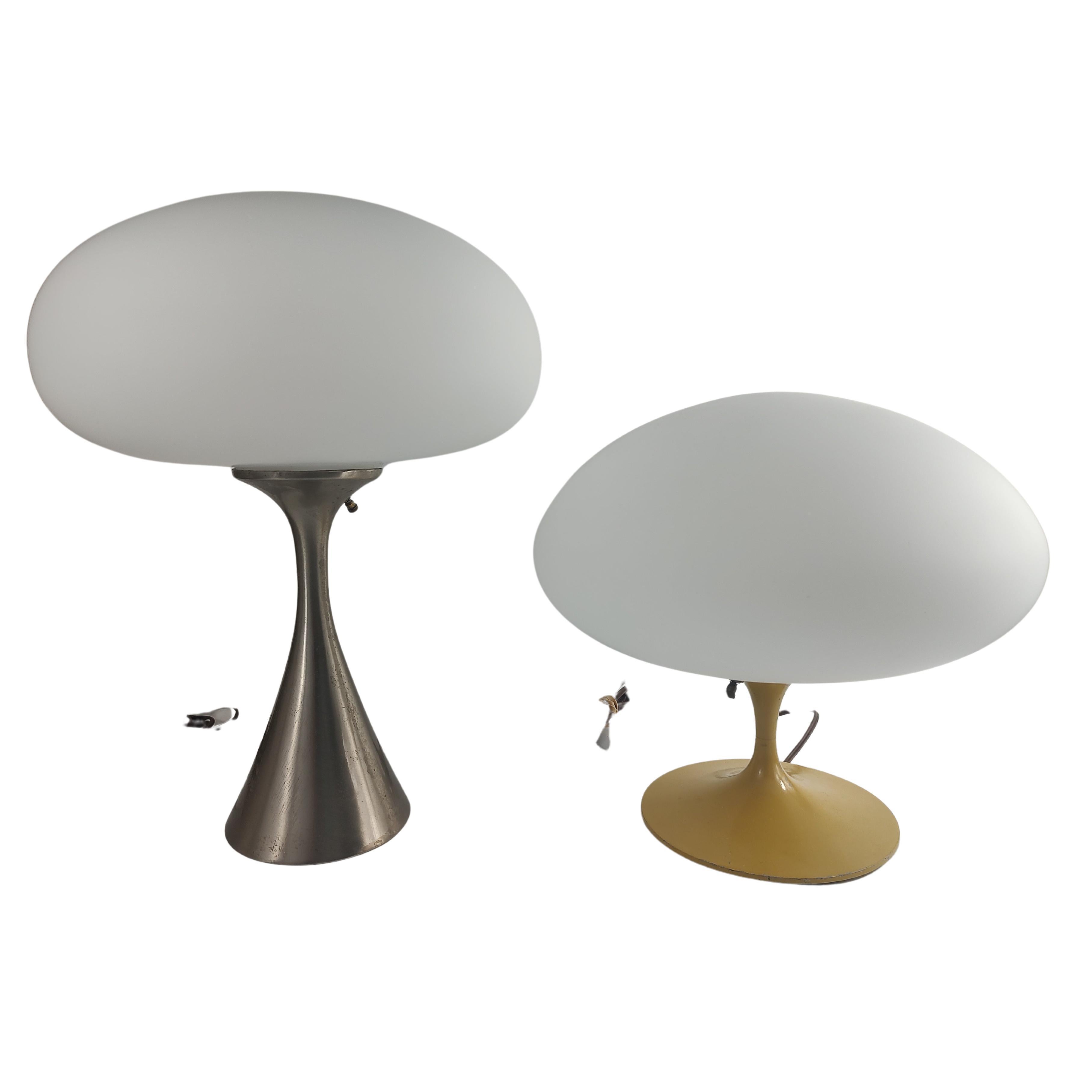 Mid Century Modern Sculptural Mushroom Table Lamps by Laurel Lamp Co. C1965 For Sale