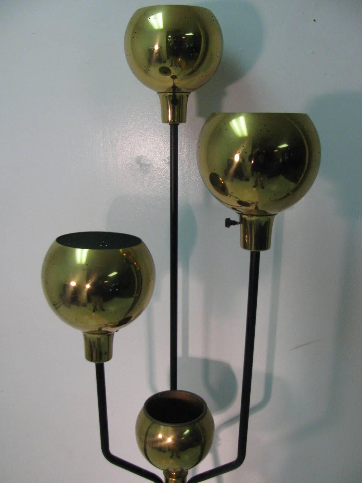 Mid Century Modern Floor Lamp Style of Greta Grossman In Good Condition In Port Jervis, NY