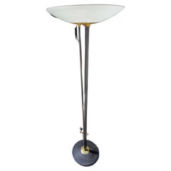 Abat-jour en verre à motifs de torchères tripolaires, moderne du milieu du siècle dernier, de Gerald Thurston