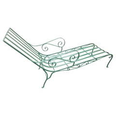 Mid Century Classic Heavy Iron Chaise Lounge by Salterini C1945 Restored