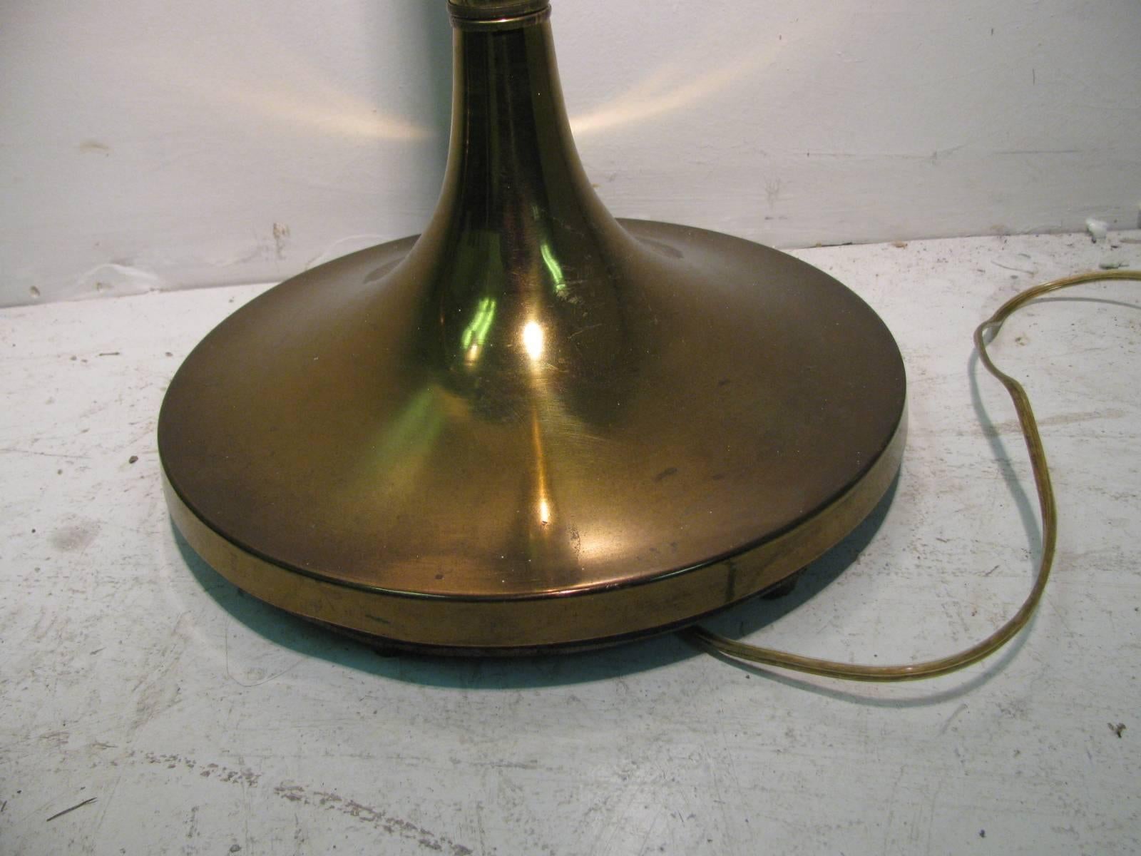 Mid-20th Century Pair of Laurel Brass Torchiere Floor Lamps