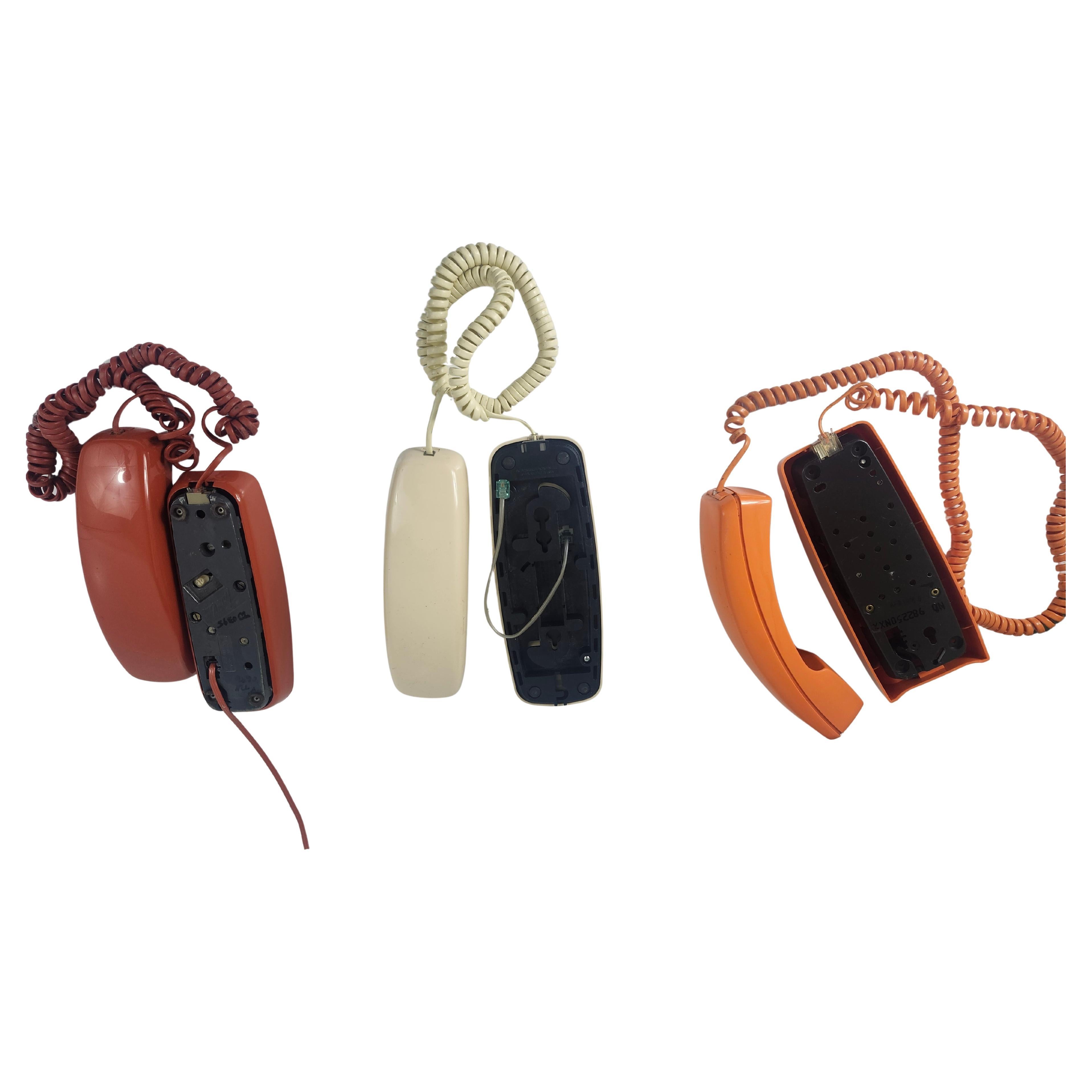 Mid-Century Modern Trimline Push Button Rotary Telephones 3 Models Available