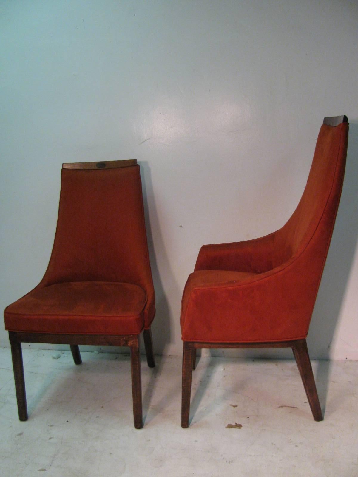 Milieu du XXe siècle Kipp Stewart ensemble de six chaises de salle à manger de style mi-siècle moderne en vente