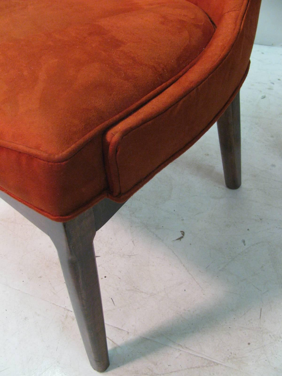 Kipp Stewart ensemble de six chaises de salle à manger de style mi-siècle moderne en vente 1