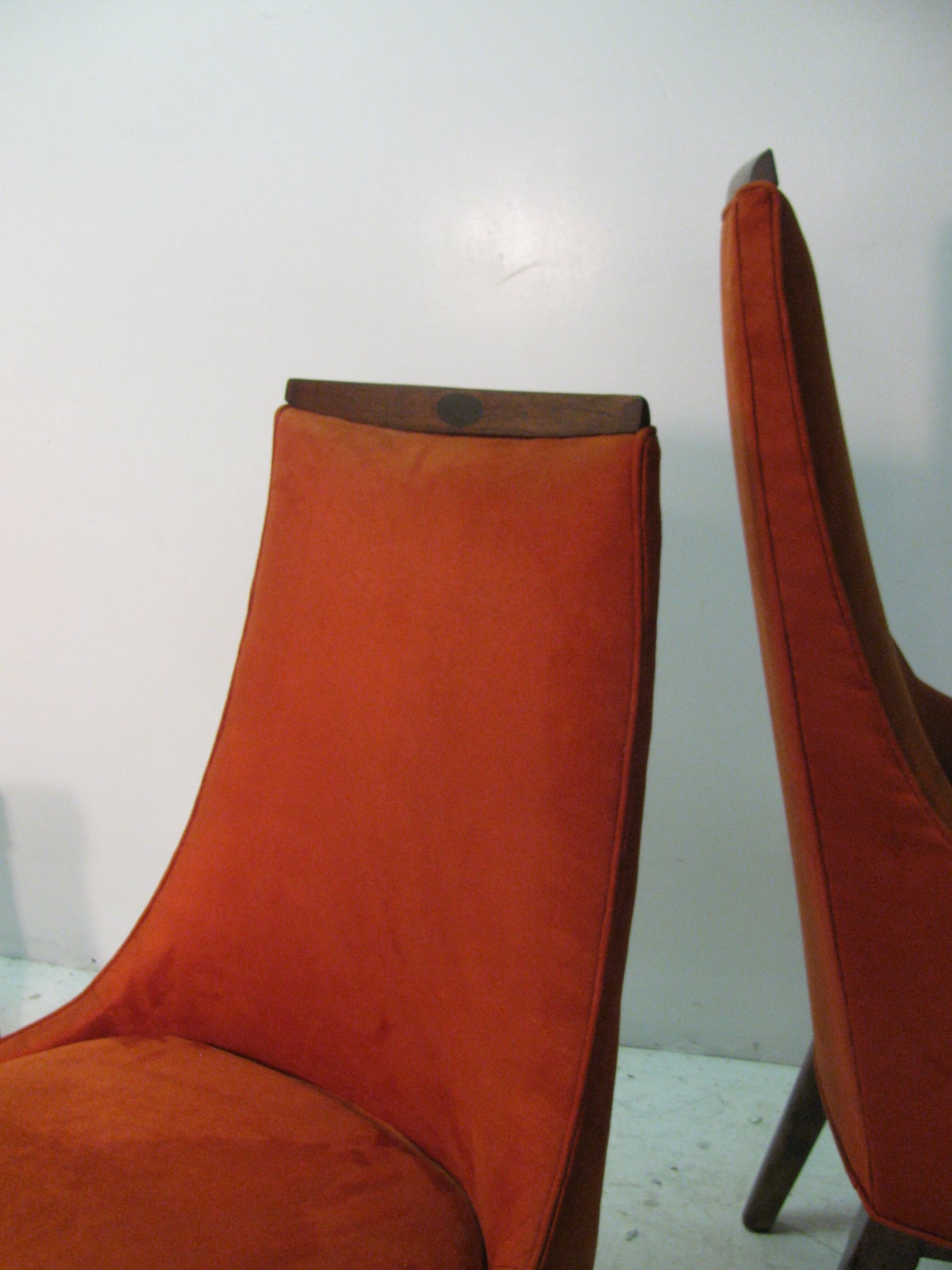 American Set of Six Kipp Stewart Mid-Century Modern Restored Dining Room Chairs For Sale