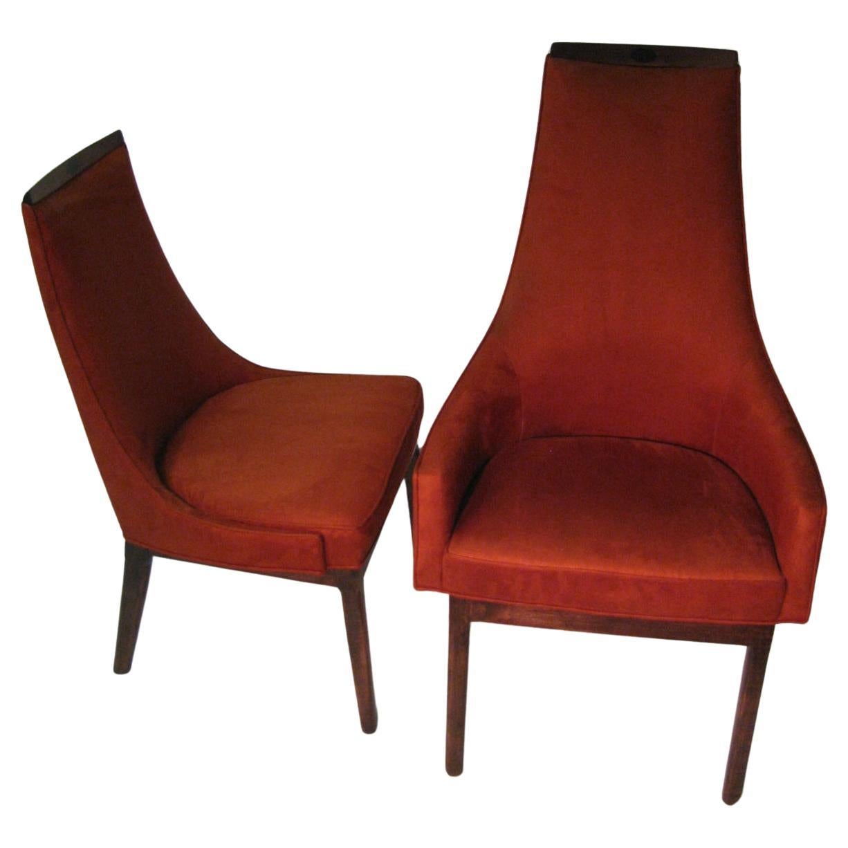 Lacquered Set of Six Kipp Stewart Mid-Century Modern Restored Dining Room Chairs For Sale