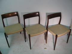 Set of Six Danish Mid-Century Modern Rosewood Dining Chairs by J L Moller