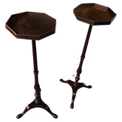 Mid Century Classical Mahogany Pedestal Plant Stands by Kittinger C1940