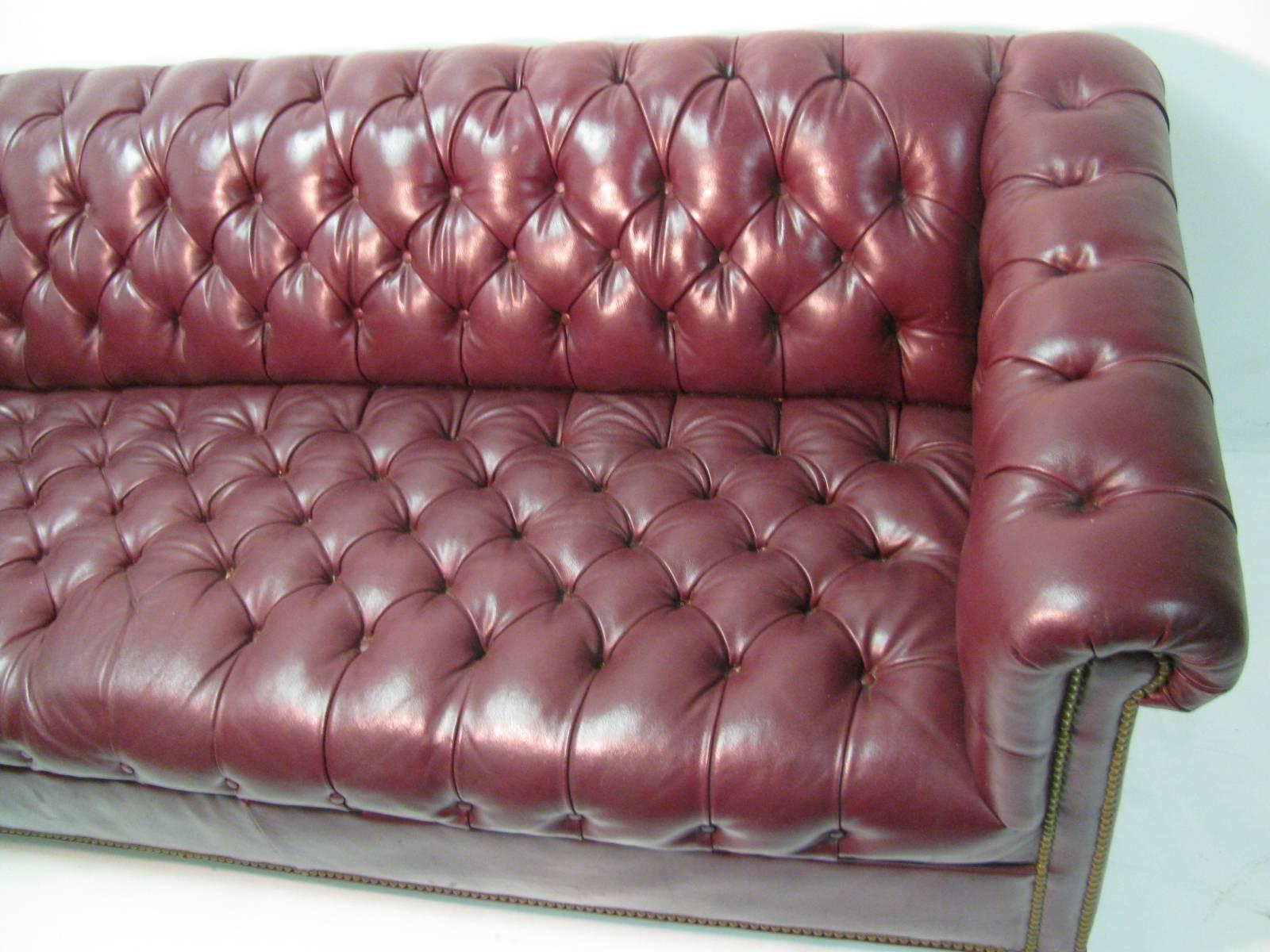red chesterfield 2 seater sofa