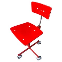 Mid-Century Danish Modern Rolling Desk Chair by Kevi Fully Adjustable