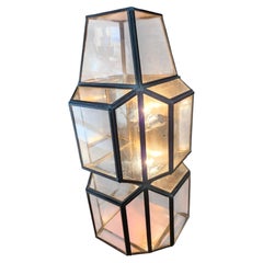 Pair of Mid-Century Modern Outdoor Geometric & Georgian Styled Wall Lights