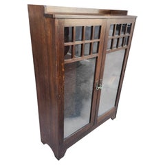 Mission Oak Arts and Crafts Bookcase by the Lifetime Furniture Co C1910