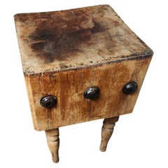 Early 20th Century Butcher Block Maple Table