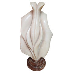 Mid-Century Modern Sculpture Of a Natural Specimen Pink Stone by A. Gennarelli