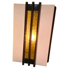 Mid-Century Modern Pendant Chandelier w Walnut & Plexi 5 Available