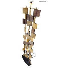 Post-Modern Floor Lamp by R&Y Augousti Panels of Shagreen Lizard Ostrich -France
